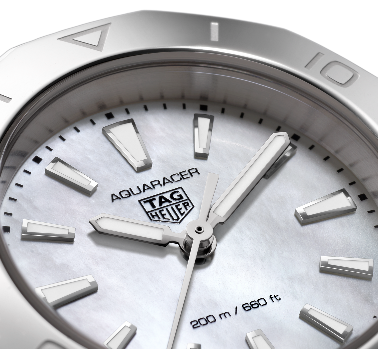 White Mother of Pearl Dial on TAG Heuer Aquaracer Professional 200 Watch